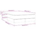 vidaXL Posteľný rám boxsping s matracom tmavomodrý 120x200 cm zamat