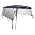 vidaXL Strieška Bimini so 4 oblúkmi a stenami 243x(185-198)x137 cm
