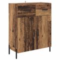 vidaXL Highboard Staré drevo 69,5 x 34 x 180 cm Kompozitné drevo