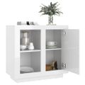 vidaXL Komoda lesklá biela 80x40x75 cm