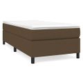 vidaXL Posteľný rám s boxspringom tmavohnedá 90x200 cm látka