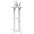 vidaXL Barový stôl Biela 55 x 55 x 107 cm Polyetylén