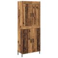 vidaXL Highboard 2 ks Staré drevo 69,5 x 34 x 180 cm Kompozitné drevo