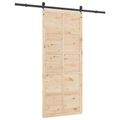 vidaXL Posuvné dvere Prírodná 80 x 208 cm Borovicový masív