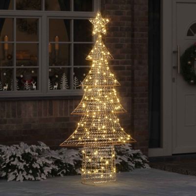 vidaXL Vianočný stromček s 240 LED-i Teplá biela 181 cm PET