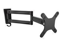 Dual Swivel - Supports 13'' to 34'' Monitors - VESA Monitor / TV Wall Mount - Wall Mount Swivel Monitor Arm - Black (ARMWALLDS) - Montážna sada (montážna doska, skrutky, alarm monitora) - nastaviteľné rameno - pre Displej LCD - hliník - čierna - veľkosť obrazovky: 13"-34" - montáž na stenu