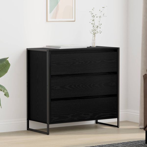 vidaXL Servírovacia skriňa so zásuvkou Čierny dub 79 x 36 x 75.5 cm