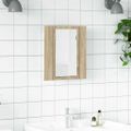 vidaXL LED kúpeľňová zrkadlová skrinka dub sonoma 40x12x45 cm akryl