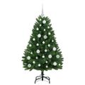 vidaXL Umelý Sklápací Vianočný Stromček Zelená 120 cm PVC a oceľ