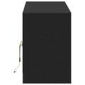 vidaXL TV stolík s LED čierny 139,5x34x50 cm kompozitné drevo