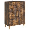 vidaXL Servírovacia skriňa Dymový dub 66 x 34,5 x 90 cm