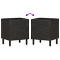 vidaXL Nočné stolíky 2 ks, čierne 40x33x46 cm, mangový masív