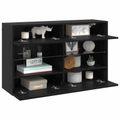 vidaXL TV nástenná skriňa 98,5 x 30 x 60,5 cm Čierny dub