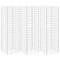 vidaXL Gabiónové vyvýšené záhony 3 ks 30x30x100 cm, železo
