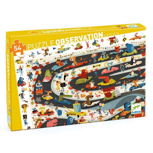 Objavovacie puzzle Automobilové preteky 54 ks