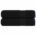 vidaXL Osušky do kúpeľne FROGN 2 ks čierne 100x150 cm 360 g/m²