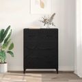 vidaXL Servírovacia skriňa so zásuvkou Čierny dub 69,5 x 34 x 90 cm