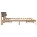 vidaXL Rám postele Hnedá a taupe 200 x 200 cm Borovicový masív