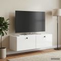 vidaXL Nástenná TV skrinka 98 x 31 x 30 cm Biela s vysokým leskom