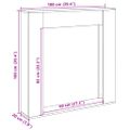 vidaXL Obloženie krbu dymový dub 100x20x100 cm kompozitné drevo