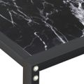 vidaXL Konzolový stolík čierny mramor 140x35x75,5 cm tvrdené sklo
