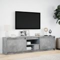 vidaXL TV stolík s LED betónovosivý 180x34x50 cm kompozitné drevo