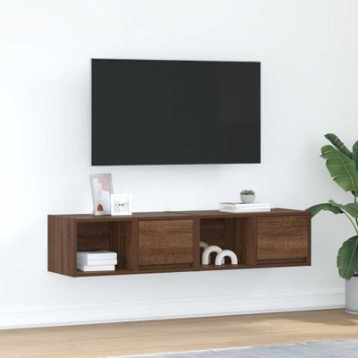 vidaXL TV stolíky 2 ks hnedý dub 60x31x25,5 cm spracované drevo
