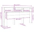 vidaXL Skrinka na čelo postele staré drevo 200x19x103,5 cm komp. drevo