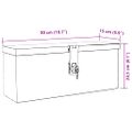 vidaXL Úložný box čierny 50x15x20,5 cm hliníkový