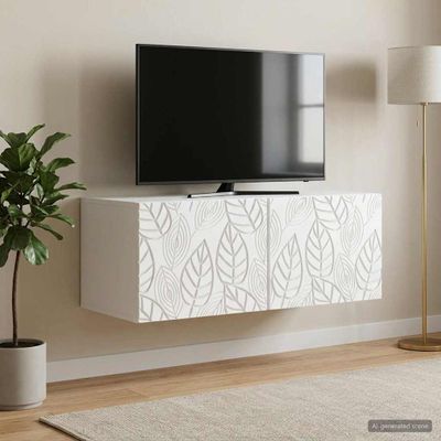 vidaXL Nástenná TV skrinka 59,5 x 31 cm Biela Kompozitné drevo
