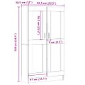 vidaXL Knižnica, staré drevo 82,5x30,5x150 cm, kompozitné drevo
