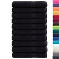 vidaXL Prémiové uteráky SOLUND 10 ks čierne 100x200cm 600 g/m2