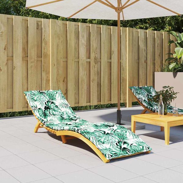 vidaXL Vankúš na ležadlo Vzor listov 200 x 70 x 3 cm Oxfordská látka