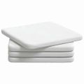 vidaXL Vankúše na sedenie 4 pcs Biela 40 x 40 x 3 cm látka