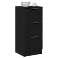 vidaXL Servírovacia skriňa 2 ks Čierny dub 30 x 30 x 70 cm