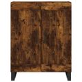 vidaXL Vysoká skrinka dymový dub 69,5x34x180 cm spracované drevo
