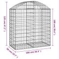 vidaXL Oblúkový gabionový kôš 100x50x100/120 cm pozinkované železo