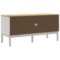 vidaXL Komoda FLORO biela 114x43x55 cm borovicový masív