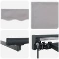 vidaXL Rám markízy Svetlosivá 400 × 300 cm Polyester s PU povrchom