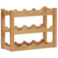 vidaXL Stojan na víno pre 12 fliaš 47x21x36 cm masívne dubové drevo