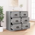vidaXL Komoda sivá sonoma 70x35,5x67,5 cm spracované drevo