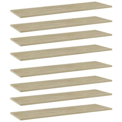 vidaXL Prídavné police 8 ks, dub sonoma 100x30x1,5 cm, drevotrieska
