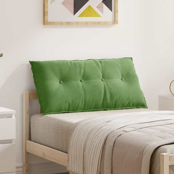 vidaXL Poduška na chrbát Svetlo zelená 100 x 50 cm Kordúrová tkanina