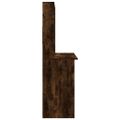 vidaXL Stolík s policami dymový dub 102x45x148 cm spracované drevo