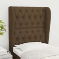 vidaXL Čelo postele so záhybmi tmavohnedé 83x23x118/128 cm látka