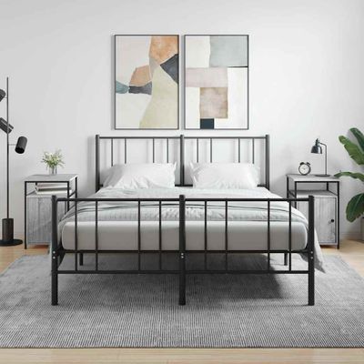 vidaXL Nočné stolíky 2 ks sivé sonoma 40x42x60 cm kompozitné drevo
