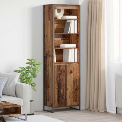 vidaXL Vysoké skrinky Staré drevo 60 x 36 x 200 cm Kompozitné drevo