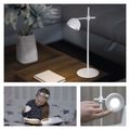 LED stolná lampa SOPHIE, dobíjacia, biela