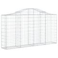 vidaXL Oblúkové gabiónové koše 30 ks 200x30x100/120cm pozinkov. železo