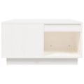 vidaXL Konferenčný stolík biely 60x61x32,5 cm borovicový masív